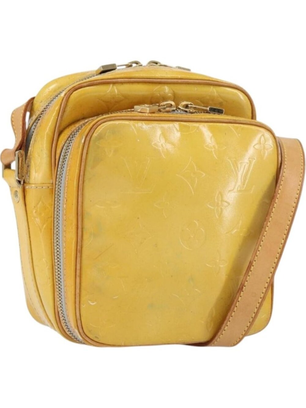 LOUIS VUITTON Monogram Vernis Wooster Shoulder Bag Gris M91036